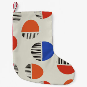 Abstracte cirkels naadloos patroon, achtergrond me kleine kerstsok