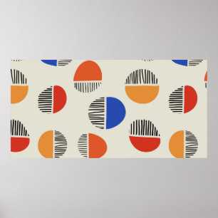 Abstracte cirkels naadloos patroon, achtergrond me poster