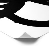 Abstracte cirkels Ontwerp zwart op wit afdrukken Poster (Hoek)