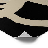 Abstracte cirkels Ontwerptoon op zwarte afdruk Poster (Hoek)
