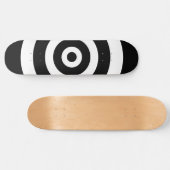 Abstracte cirkels op een skateboard in zwart-wit (Horizontaal)
