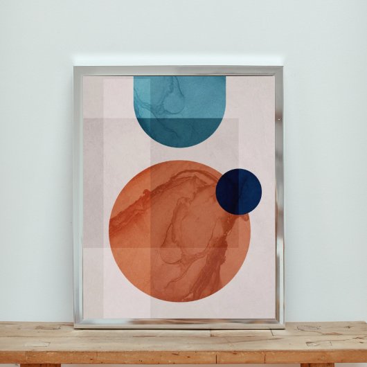 Abstracte cirkels op een witte achtergrond foto afdruk