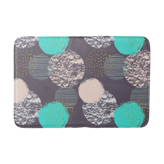 Abstracte cirkels Patroonbadmatten Badmat (Voorkant)