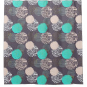 Abstracte cirkels Patroongordijn Douchegordijn (Voorkant)