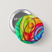 Abstracte cirkels ronde button 5,7 cm (Voorkant /achterkant)