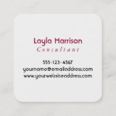 Abstracte Cirkels & Strepen in Rood, Greens, Geel Vierkante Visitekaartje (Achterkant)