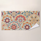 Abstracte cirkels: trendy gekleurd behang badhanddoek (Badhanddoek)