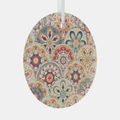 Abstracte cirkels: trendy gekleurd behang glas ornament (Voorkant Rechts)