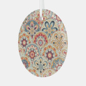 Abstracte cirkels: trendy gekleurd behang glas ornament (Voorkant links)