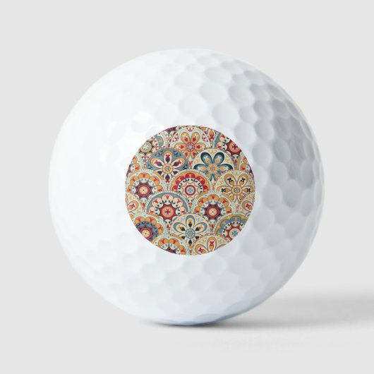 Abstracte cirkels: trendy gekleurd behang golfballen (Voorkant)