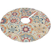 Abstracte cirkels: trendy gekleurd behang kerstboom rok (Gekanteld)