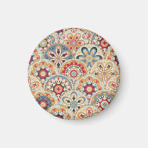 Abstracte cirkels: trendy gekleurd behang magneet