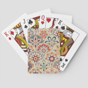Abstracte cirkels: trendy gekleurd behang pokerkaarten