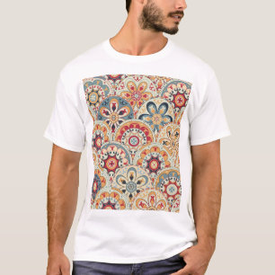 Abstracte cirkels: trendy gekleurd behang t-shirt