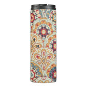 Abstracte cirkels: trendy gekleurd behang thermosbeker (Achterkant)