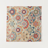 Abstracte cirkels: trendy gekleurd behang wandkleed (Voorkant (horizontaal))