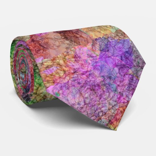 Abstracte cirkels van de Waterverf van Kleuren de Stropdas (Opgerold)