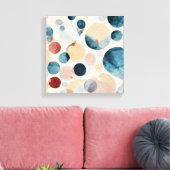 Abstracte cirkels Waterverf kunst aan de muur Canv Canvas Afdruk (Insitu (Woonkamer))