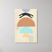 Abstracte cirkels zwart Cat 1 Canvas Print (Voorkant)