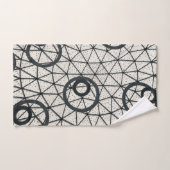 Abstracte cirkels zwart-wit bad handdoek (Handdoek)