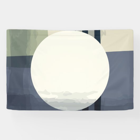 Abstracte cirkelschilderkunst spandoek (Horizontaal)
