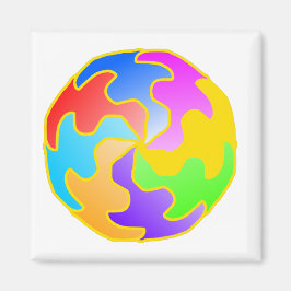 Abstracte cirkelvorm magneet