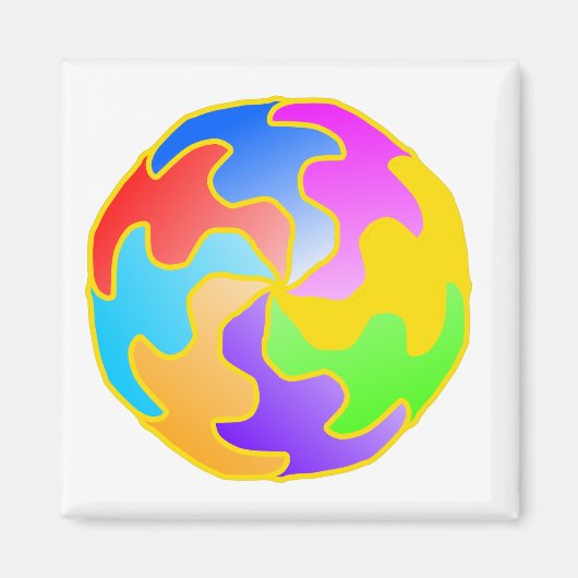 Abstracte cirkelvorm magneet (Voorkant)