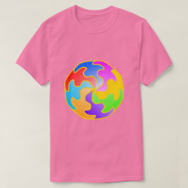 Abstracte cirkelvorm t-shirt
