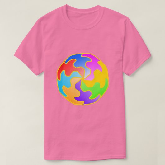 Abstracte cirkelvorm t-shirt (Design voorkant)