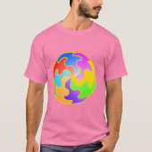 Abstracte cirkelvorm t-shirt (Voorkant)