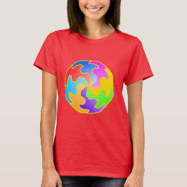 Abstracte cirkelvorm t-shirt