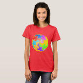 Abstracte cirkelvorm t-shirt (Voorkant volledig)