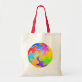 Abstracte cirkelvorm tote bag (Voorkant)