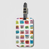 Abstracte cirkelvormen ontwerpen illustratie bagagelabel (Voorkant (verticaal))