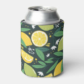 Abstracte citroen: moderne kunst naadloos. blikjeskoeler (Blikje Voorkant)