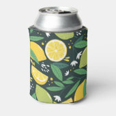 Abstracte citroen: moderne kunst naadloos. blikjeskoeler (Blikje Achterkant)