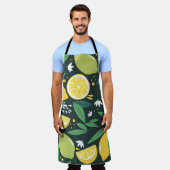 Abstracte citroen: moderne kunst naadloos. schort (Gedragen)