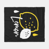 Abstracte citroenillustratie - Fresh Citrus Art Fleece Deken (Voorkant (Horizontaal))