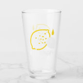 Abstracte citroenillustratie - Fresh Citrus Art Glas (Achterkant)