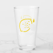 Abstracte citroenillustratie - Fresh Citrus Art Glas (Voorkant)