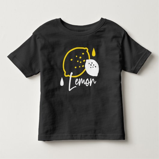 Abstracte citroenillustratie - Fresh Citrus Art Kinder Shirts (Voorkant)
