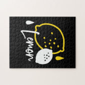 Abstracte citroenillustratie - Fresh Citrus Art Legpuzzel (Horizontaal)