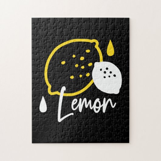 Abstracte citroenillustratie - Fresh Citrus Art Legpuzzel (Verticaal)