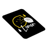 Abstracte citroenillustratie - Fresh Citrus Art Magneet (Rechterzijde)