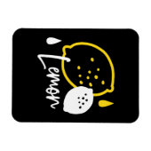 Abstracte citroenillustratie - Fresh Citrus Art Magneet (Horizontaal)