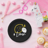 Abstracte citroenillustratie - Fresh Citrus Art Papieren Bordje (Feest)