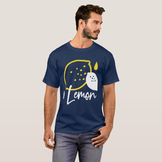 Abstracte citroenillustratie - Fresh Citrus Art T-shirt (Voorkant volledig)