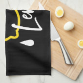 Abstracte citroenillustratie - Fresh Citrus Art Theedoek (Quarter Fold)