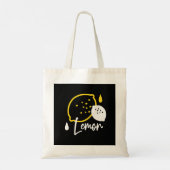 Abstracte citroenillustratie - Fresh Citrus Art Tote Bag (Achterkant)