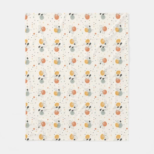 Abstracte citrus fleece deken (Voorkant)